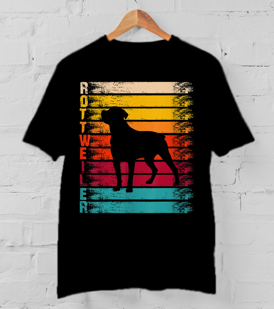 Rottweiler Mom Retro Dog Vintage T-Shirt