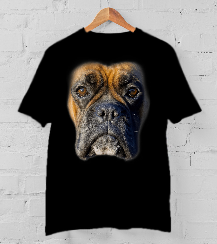 Boxer Dog Face Funny Animal Lover T-Shirt