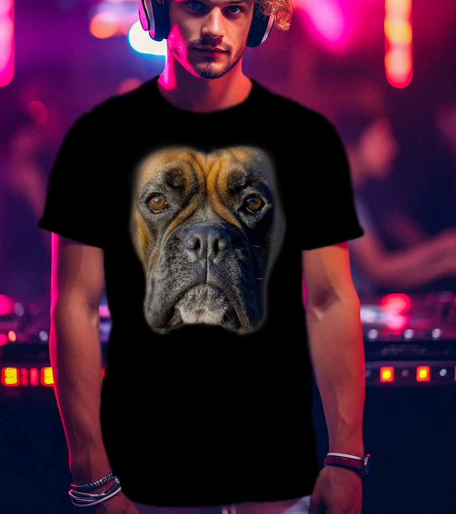 Boxer Dog Face Funny Animal Lover T-Shirt
