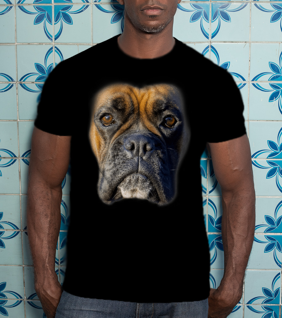 Boxer Dog Face Funny Animal Lover T-Shirt