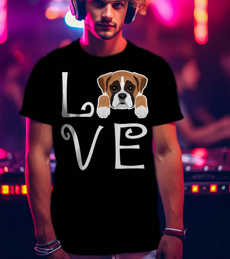 Love Boxer Puppy Dog Owner Boxer Love T-Shirt