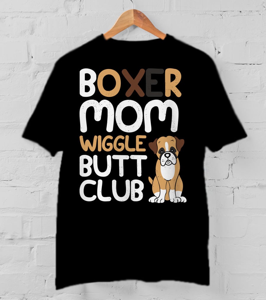 Boxer Mom Wiggle Butt Club Puppy T-Shirt