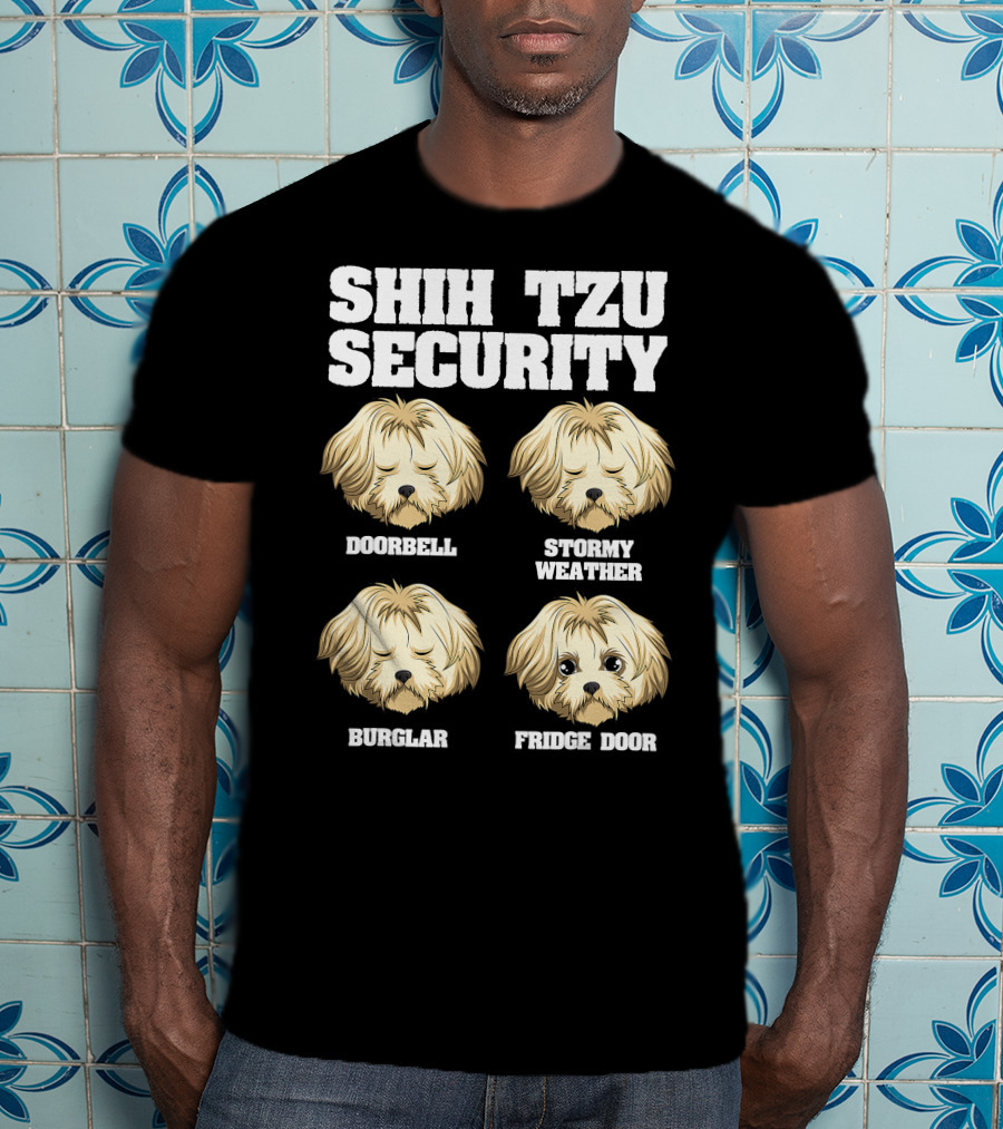 Shih Tzu Security Fridge Door Pot Roast Vegetables Sausage Pate T-Shirt