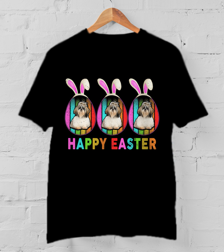 Happy Easter Bunny Ear SHIH TZU T-Shirt