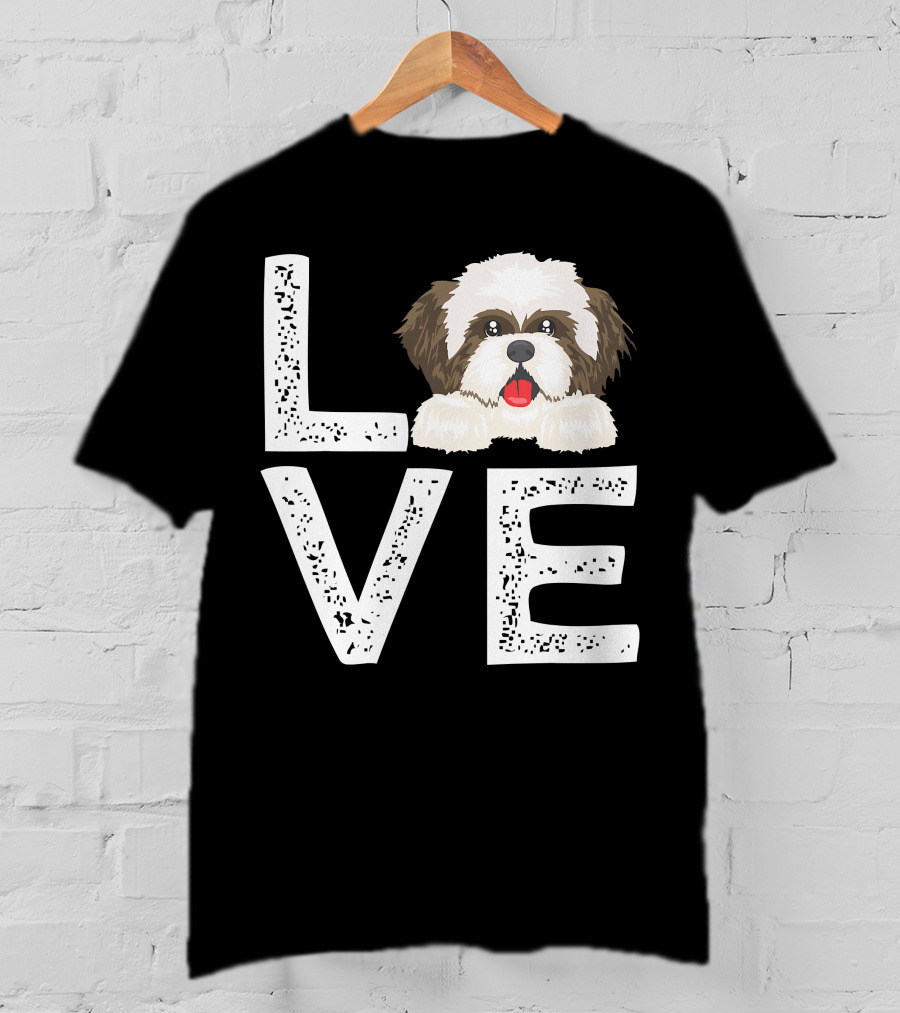 I Love My Shih Tzu Funny Shih Tzu Dog Lover Cute Shih Tzu Love T-Shirt