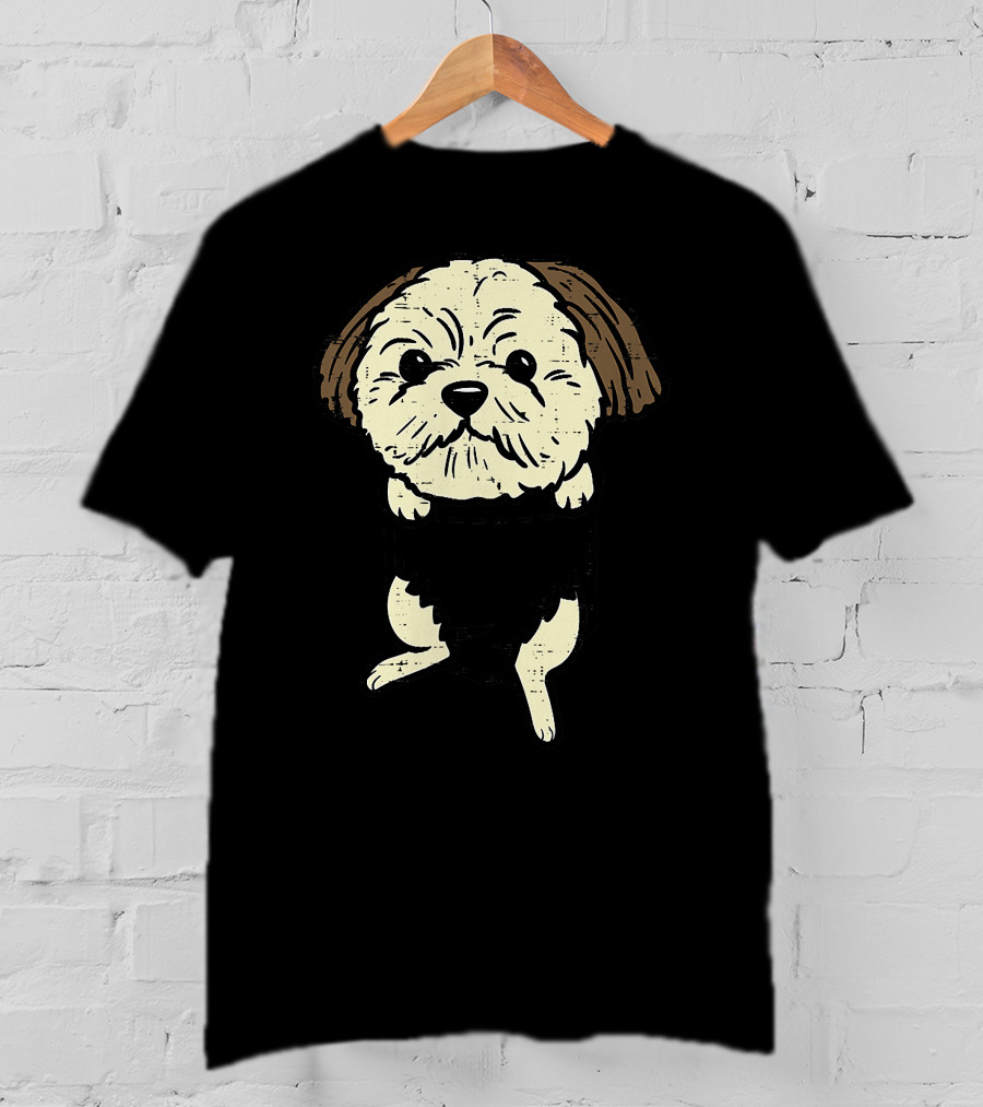 Shih Tzu Pocket Feet Cute Animal Pet T-Shirt