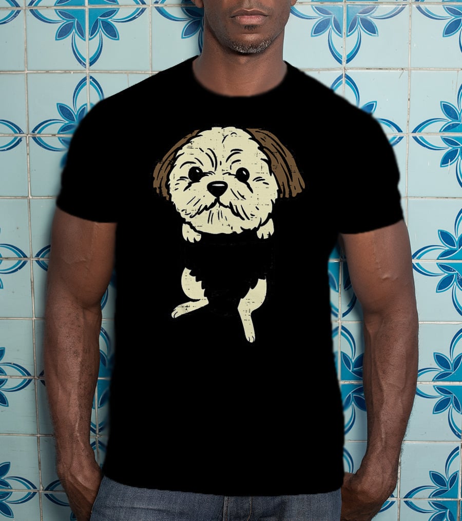 Shih Tzu Pocket Feet Cute Animal Pet T-Shirt