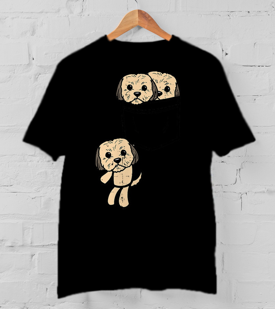 Pocket Shih Tzu Puppies Cute Animal Dog Lover Pet T-Shirt