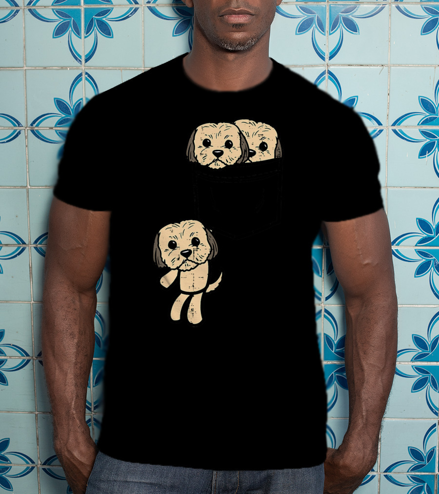 Pocket Shih Tzu Puppies Cute Animal Dog Lover Pet T-Shirt