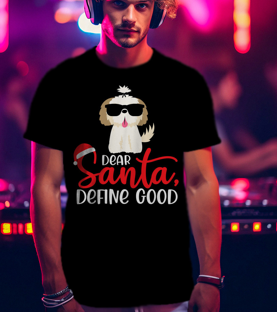 Shih Tzu Santa Define Good Dog Christmas Love T-Shirt