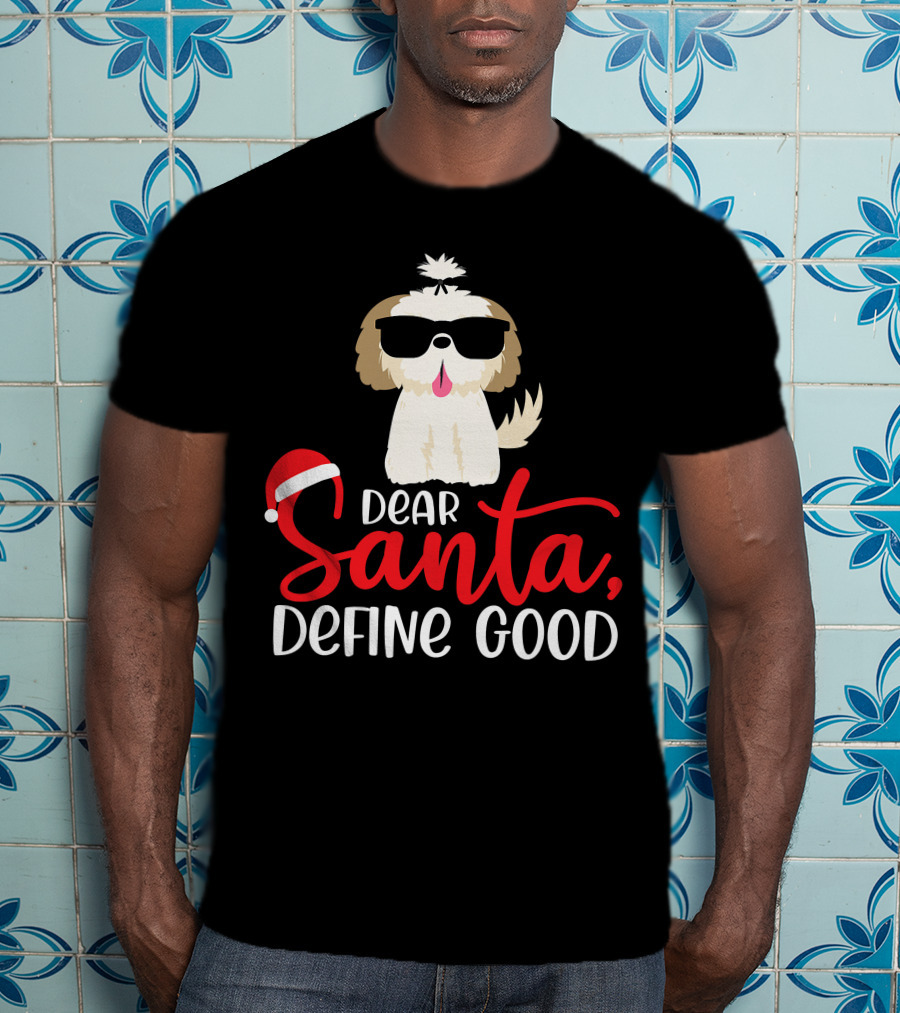 Shih Tzu Santa Define Good Dog Christmas Love T-Shirt