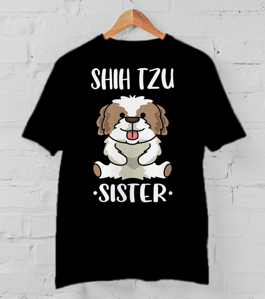 Shih Tzu Sister Long-Haired Shih-Tzu Dog Puppy T-Shirt