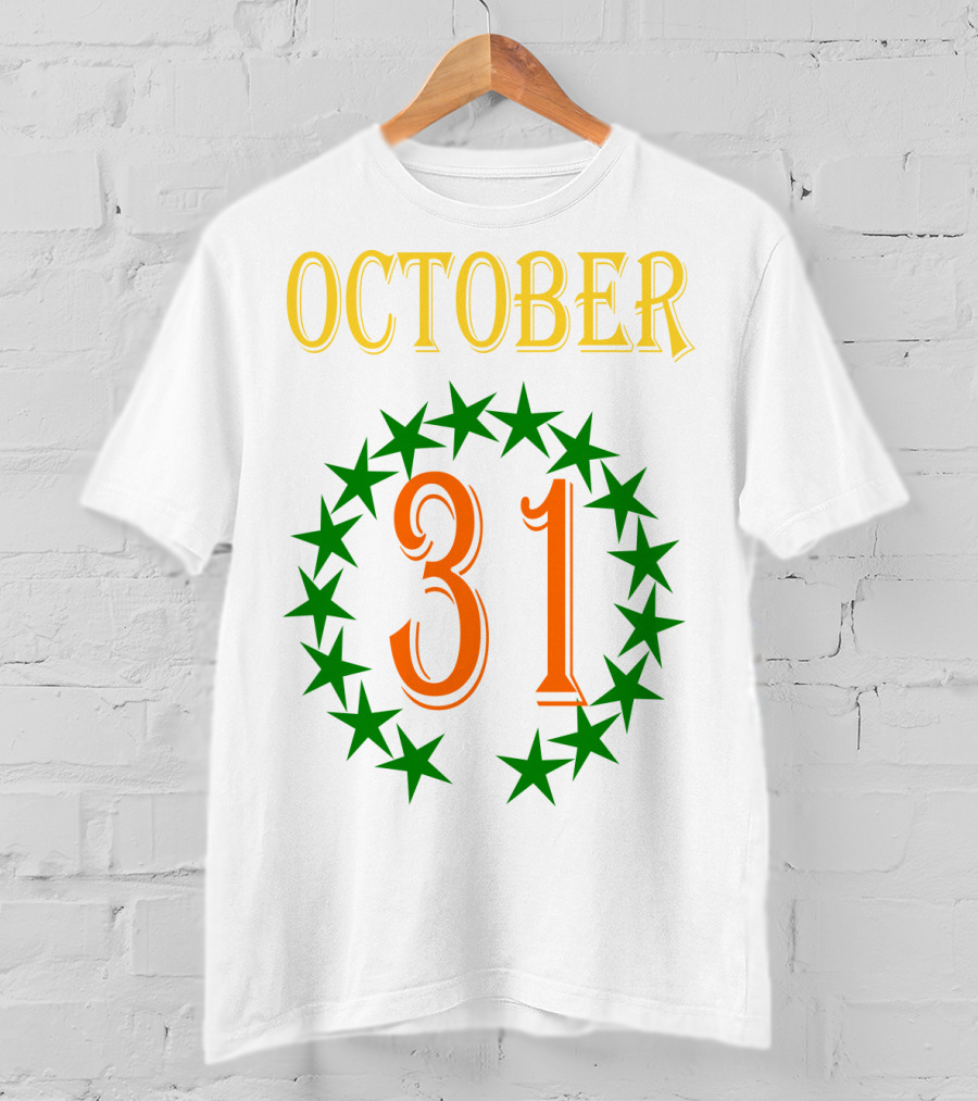 OCTOBER 31 Surrounded By Green Stars T-Shirt