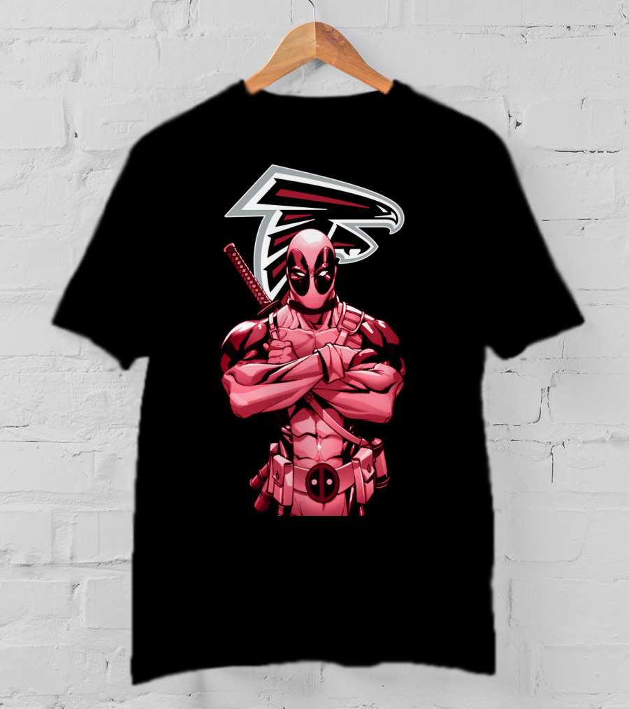 Atlanta Falcons Deadpool Crossover T-Shirt