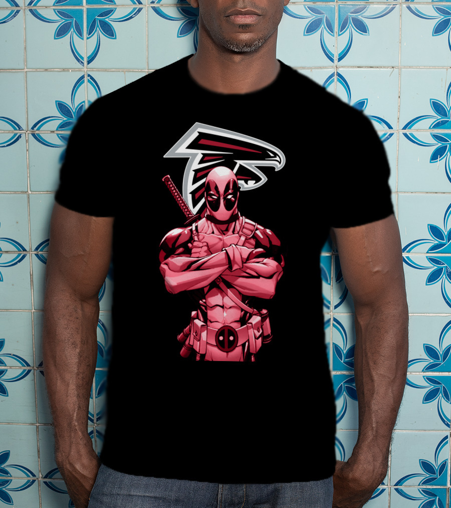 Atlanta Falcons Deadpool Crossover T-Shirt