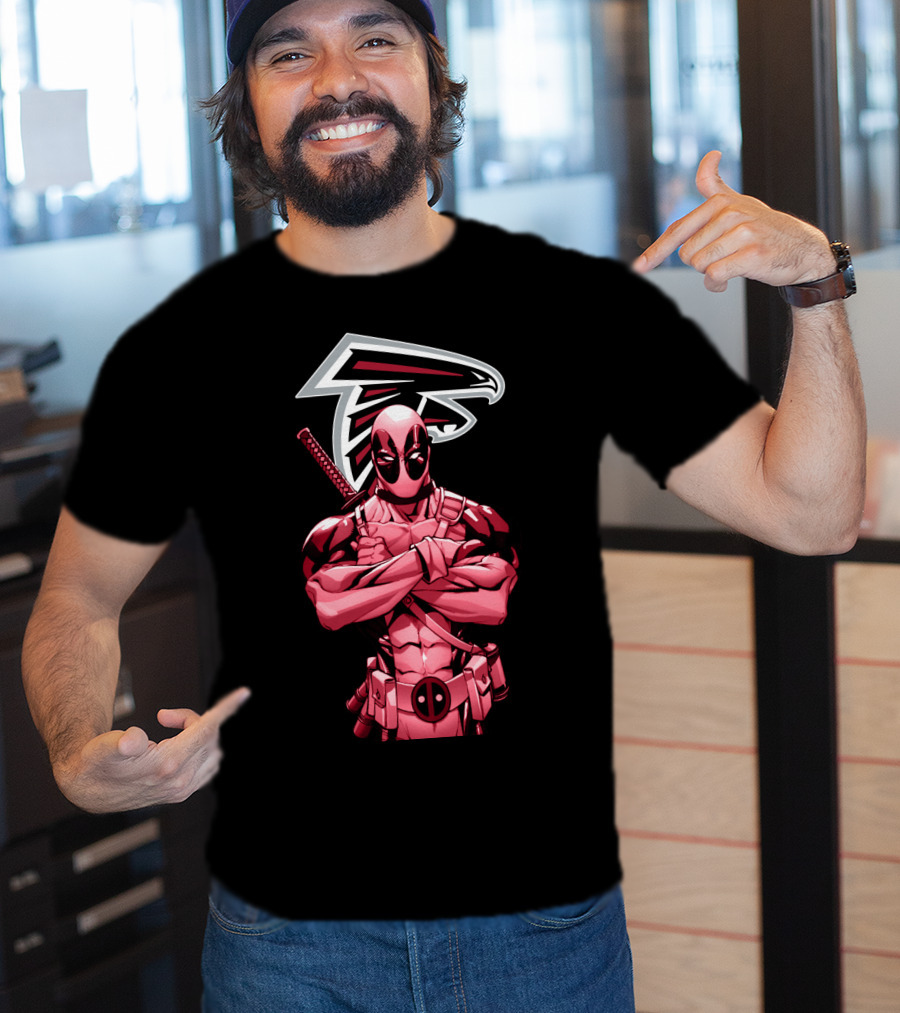 Atlanta Falcons Deadpool Crossover T-Shirt