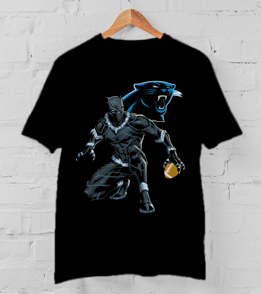 Carolina Panthers Black Panther Football Fusion T-Shirt