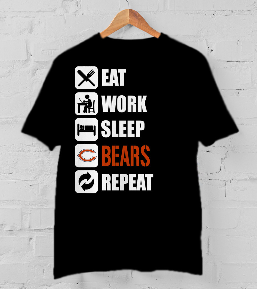 Eat Work Sleep Bears Repeat T-Shirt