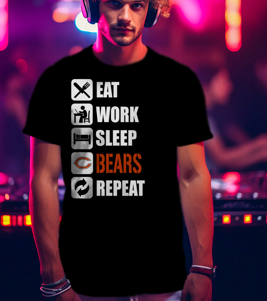 Eat Work Sleep Bears Repeat T-Shirt