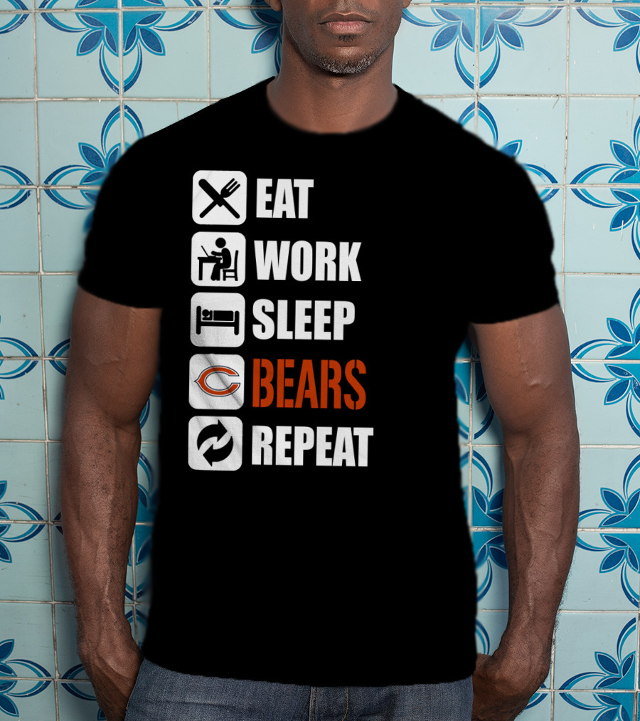 Eat Work Sleep Bears Repeat T-Shirt