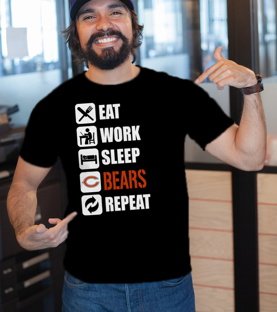 Eat Work Sleep Bears Repeat T-Shirt