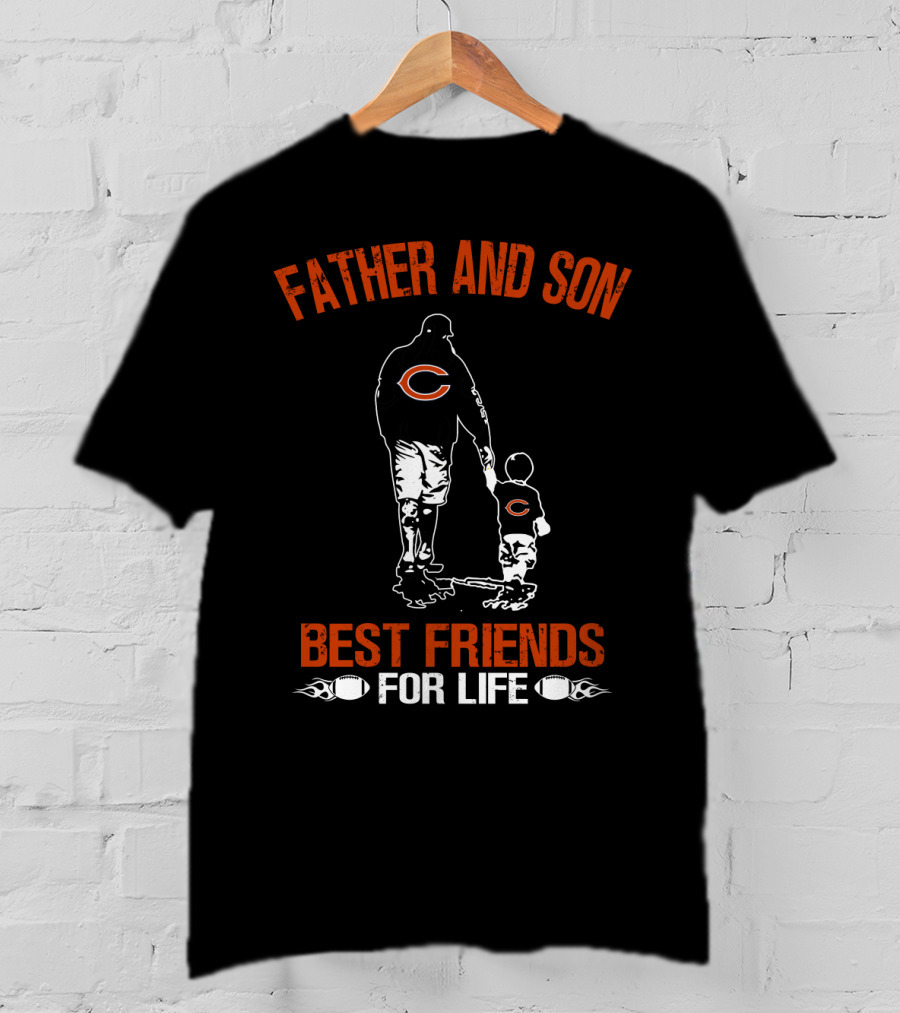 Father And Son Best Friends For Life Chicago Bears T-Shirt