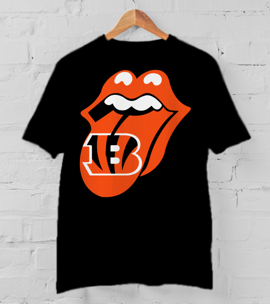 Cincinnati Bengals Iconic Tongue Logo Fusion T-Shirt