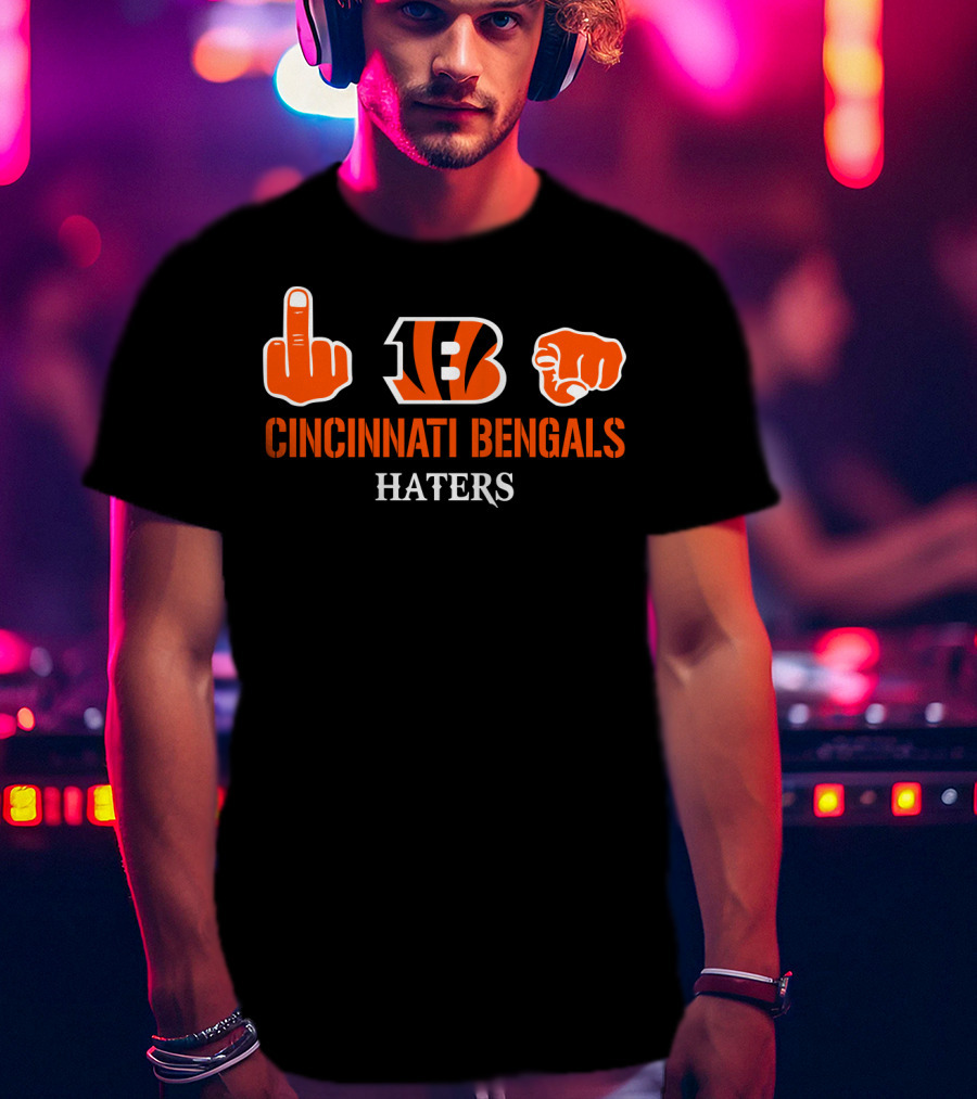 Cincinnati Bengals Haters Logo Icons T-Shirt