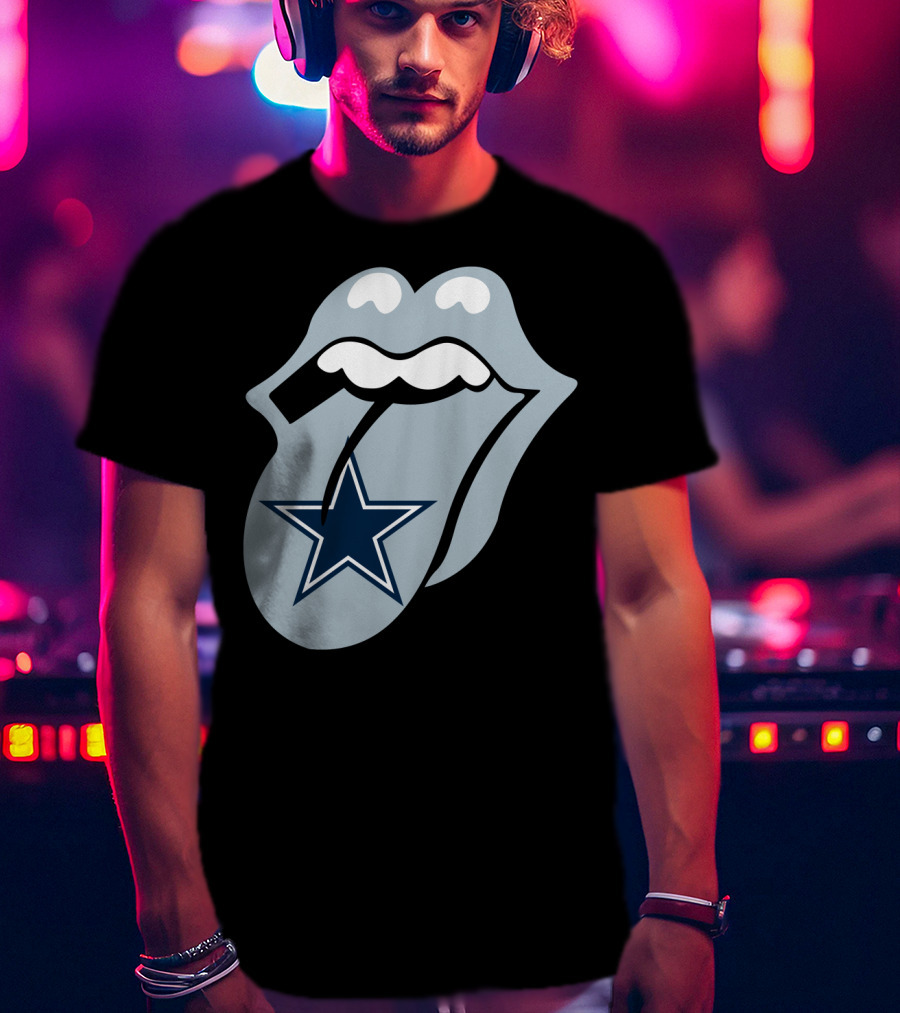 Dallas Cowboys Star With Tongue T-Shirt