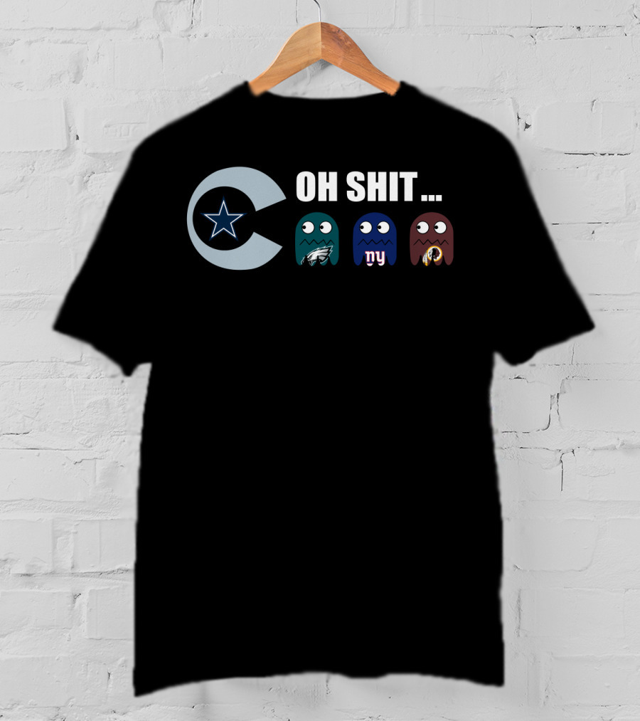 Dallas Cowboys Pac-Man Style Nfc East Rivals T-Shirt