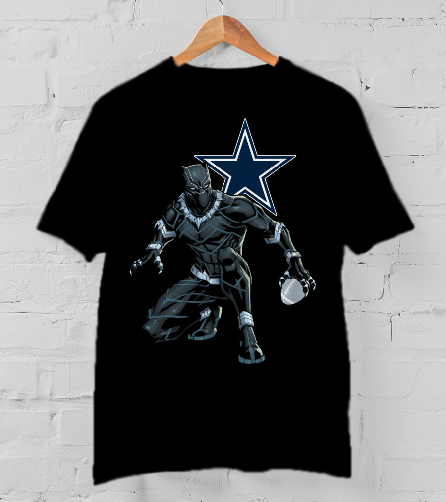 Dallas Cowboys Black Panther Crossover Football Edition T-Shirt