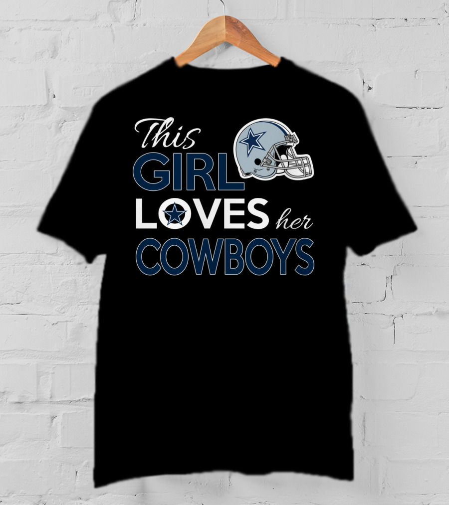 This Girl Loves Her Dallas Cowboys Helmet T-Shirt