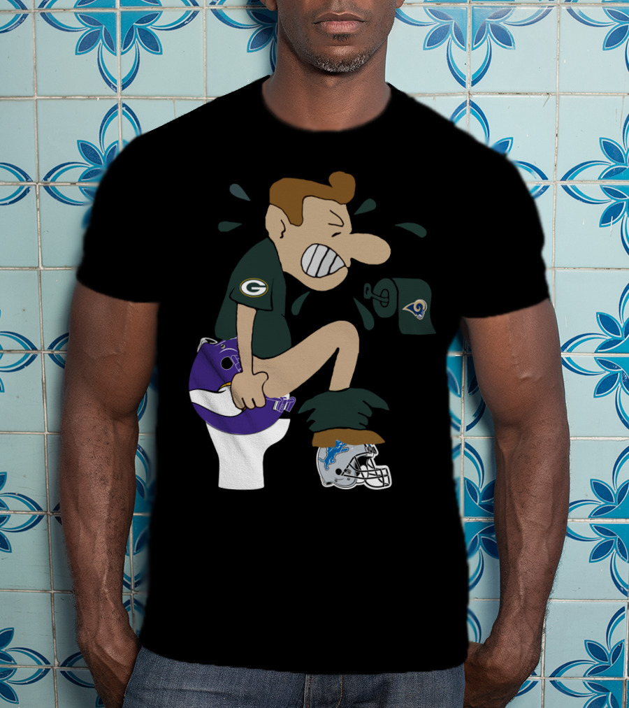 Green Bay Packers Rivalry Humor Nfc North Teams Rival Logos T-Shirt