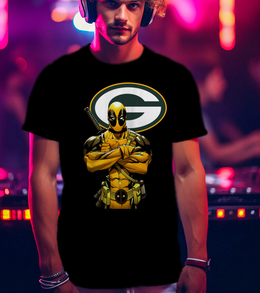 Green Bay Packers Deadpool Crossover T-Shirt