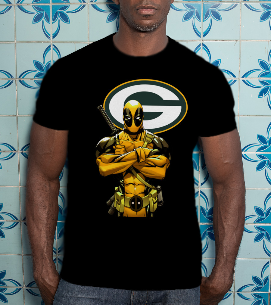 Green Bay Packers Deadpool Crossover T-Shirt