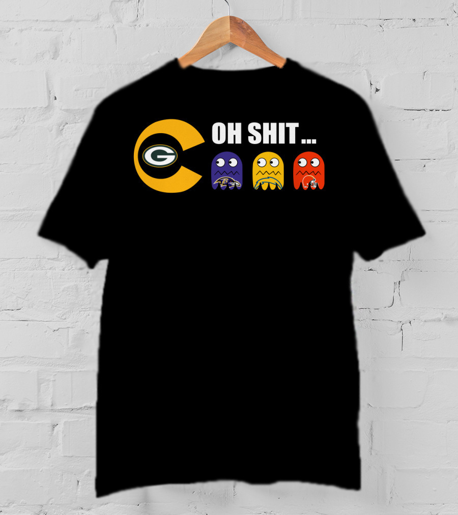 Green Bay Packers Oh Shit Ghosts T-Shirt