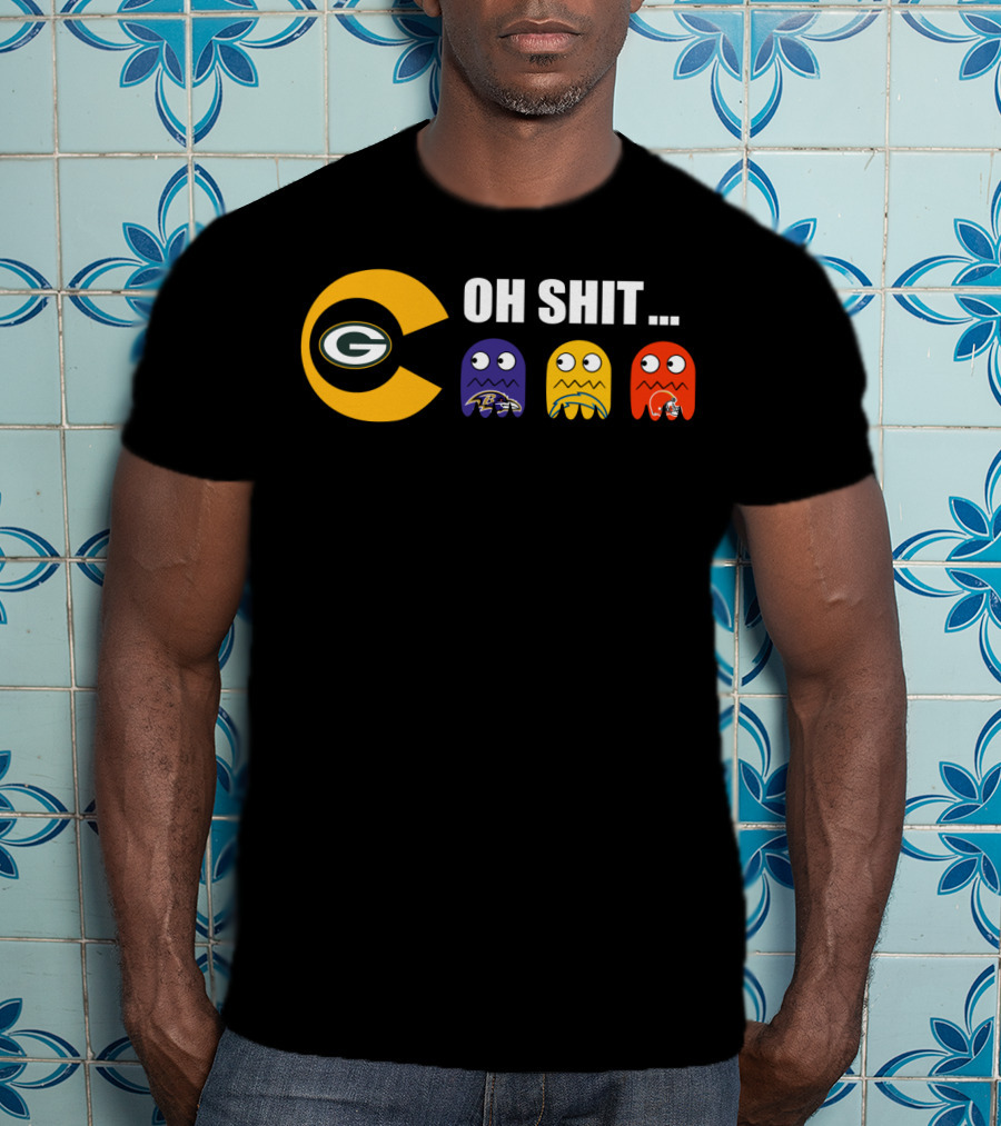Green Bay Packers Oh Shit Ghosts T-Shirt