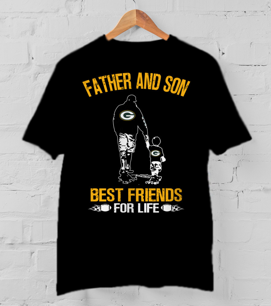 Father And Son Green Bay Packers Best Friends For Life T-Shirt