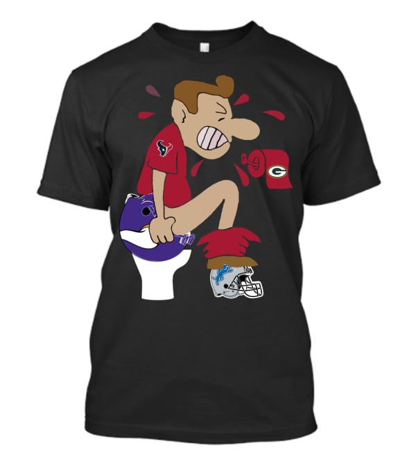 Houston Texans Cartoon Rivalry Nfl T-Shirt