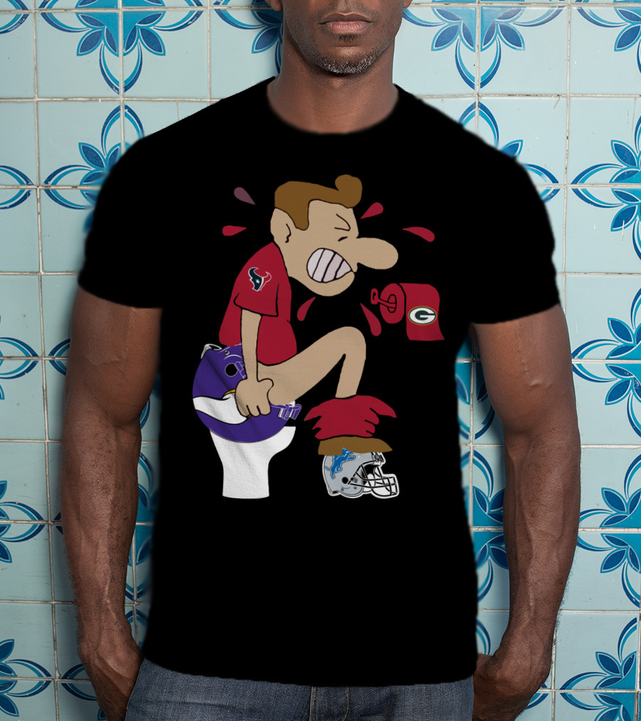 Houston Texans Cartoon Rivalry Nfl T-Shirt