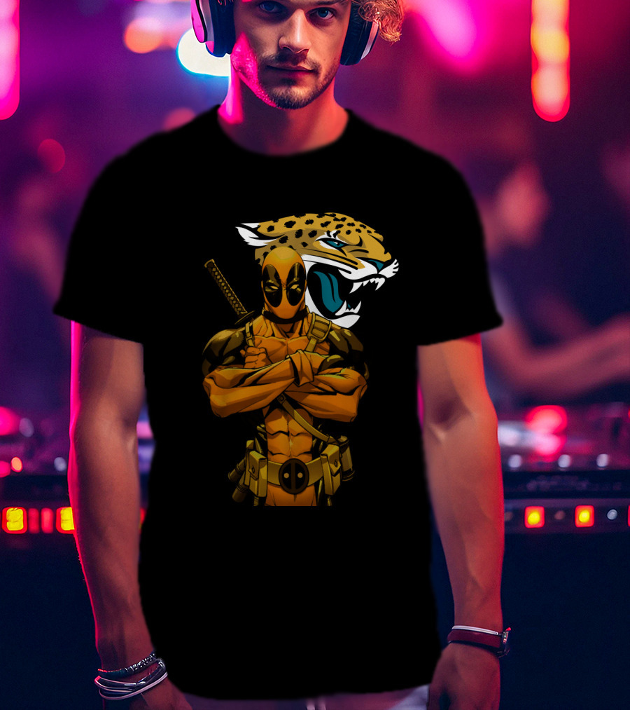 Deadpool Jacksonville Jaguars Crossover Mashup T-Shirt