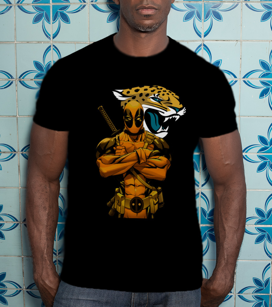 Deadpool Jacksonville Jaguars Crossover Mashup T-Shirt