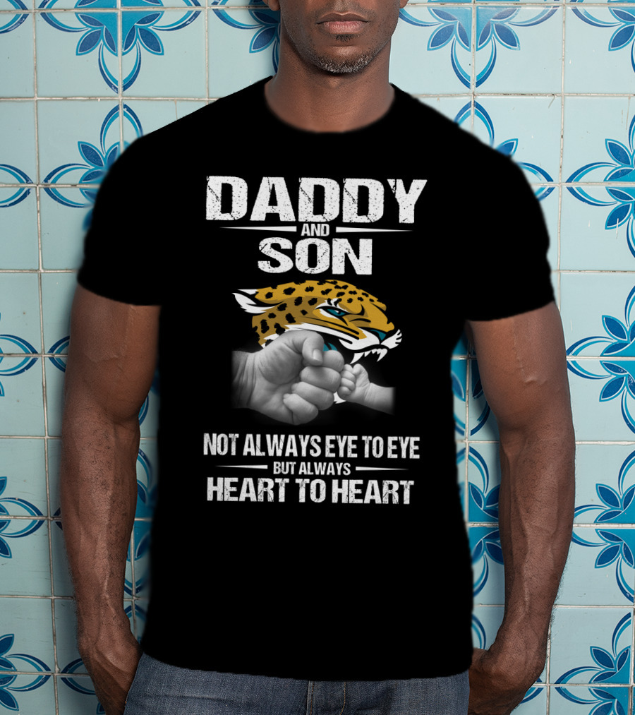 Daddy And Son Heart To Heart Jacksonville Jaguars T-Shirt