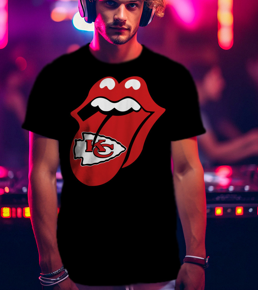 Kansas City Chiefs Kc Arrowhead Tongue T-Shirt