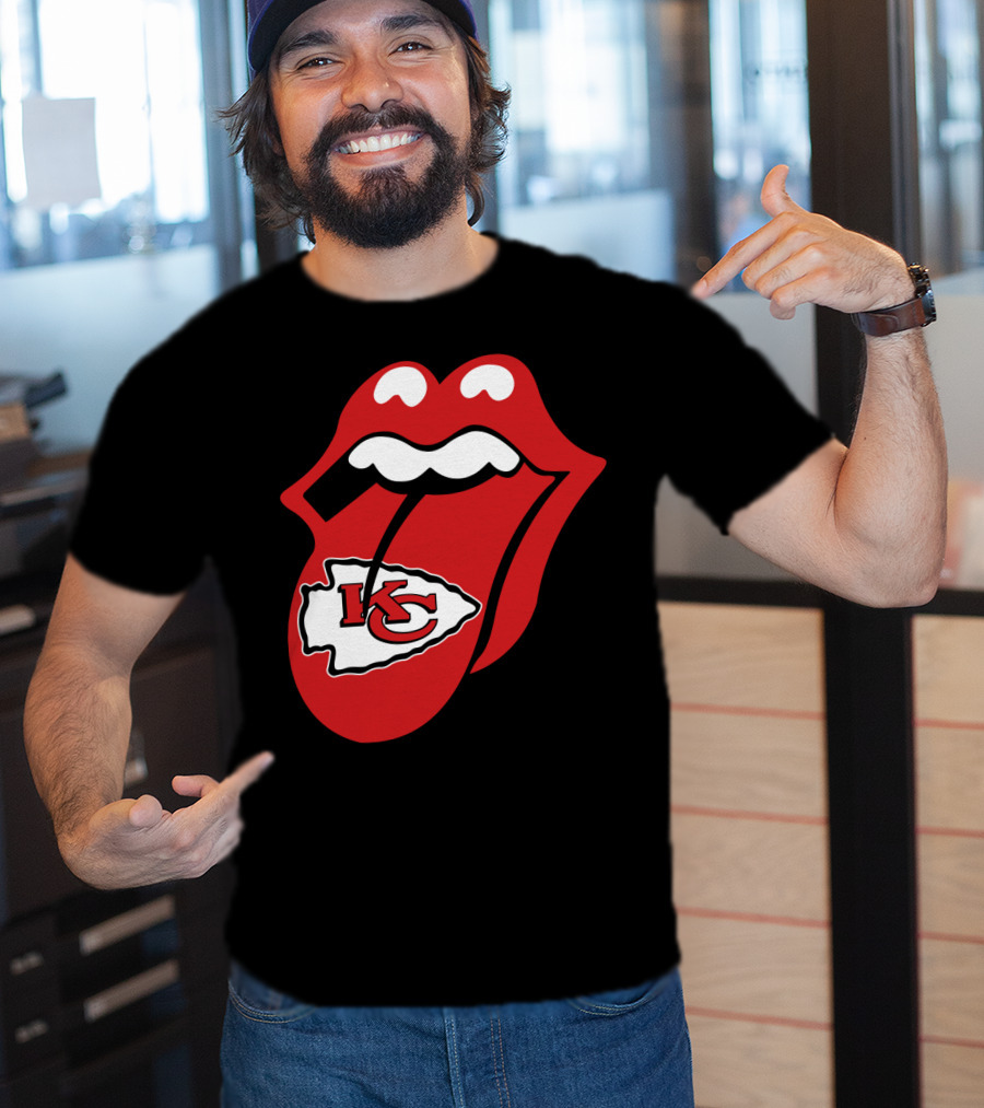 Kansas City Chiefs Kc Arrowhead Tongue T-Shirt