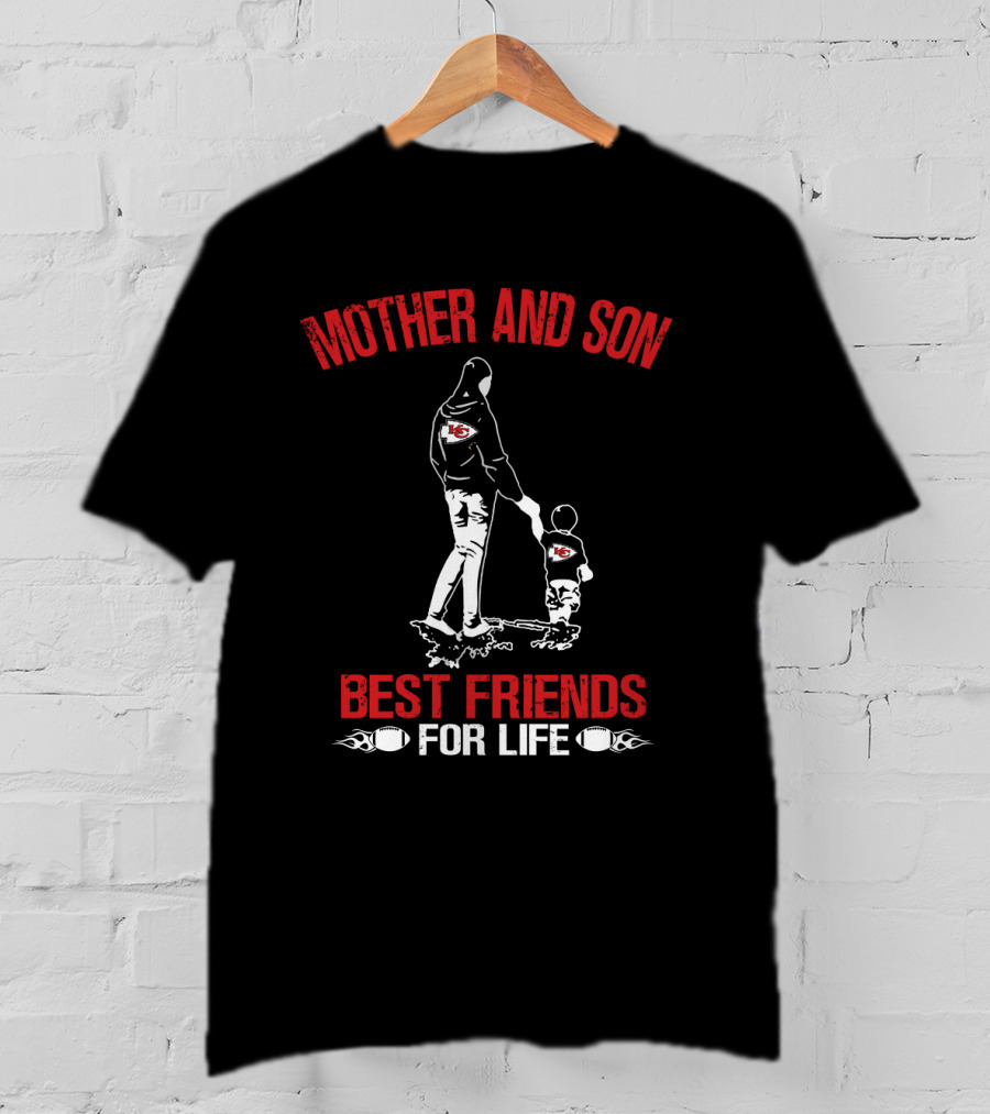 Mother And Son Kansas City Chiefs Best Friends For Life T-Shirt