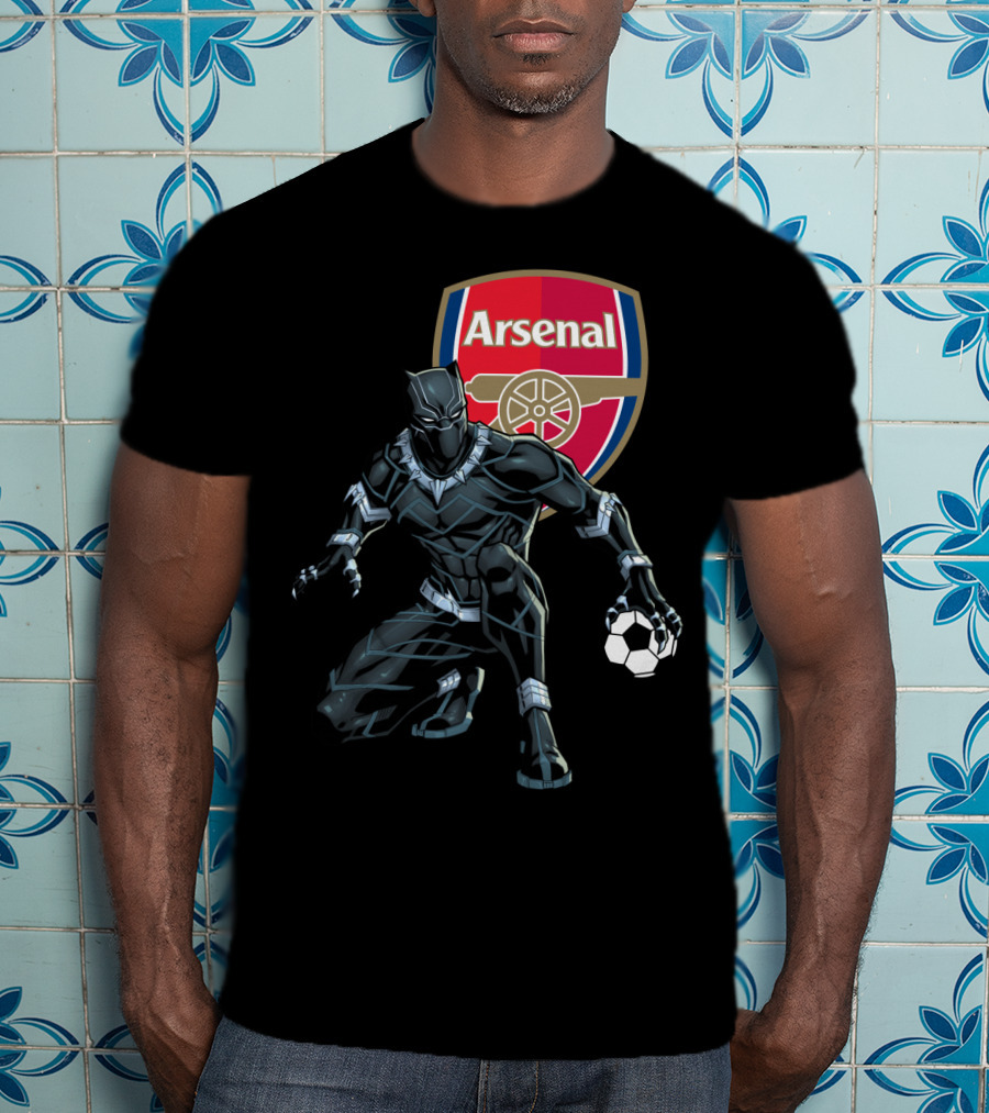Arsenal Black Panther Football T-Shirt