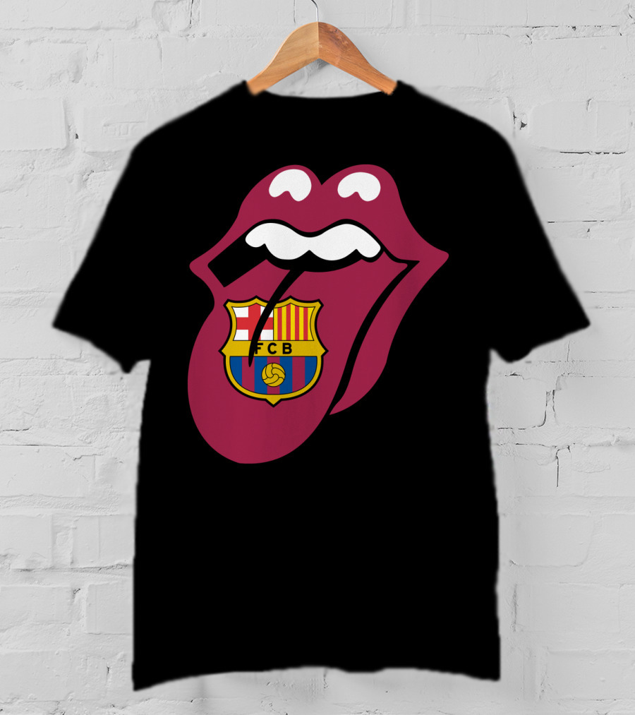 Barcelona Fcb Rolling Stones Logo Fusion T-Shirt