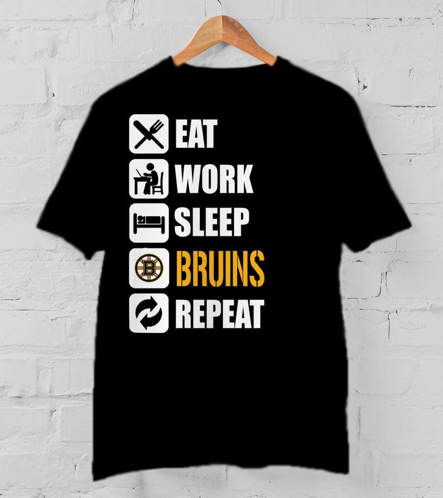 Eat Work Sleep Bruins Repeat T-Shirt
