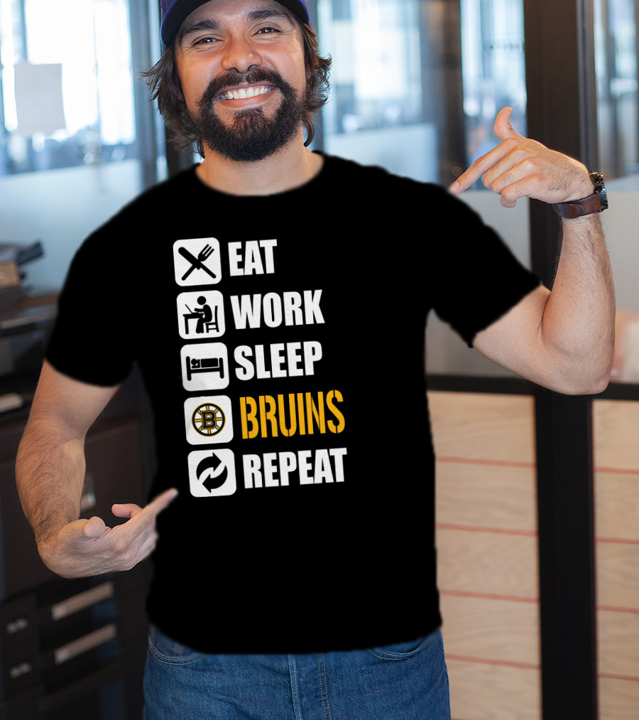 Eat Work Sleep Bruins Repeat T-Shirt